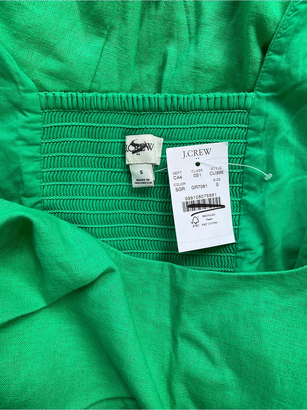 J. Crew Factory Linen Blend Square neck Shift Dress - Picture 5 of 10